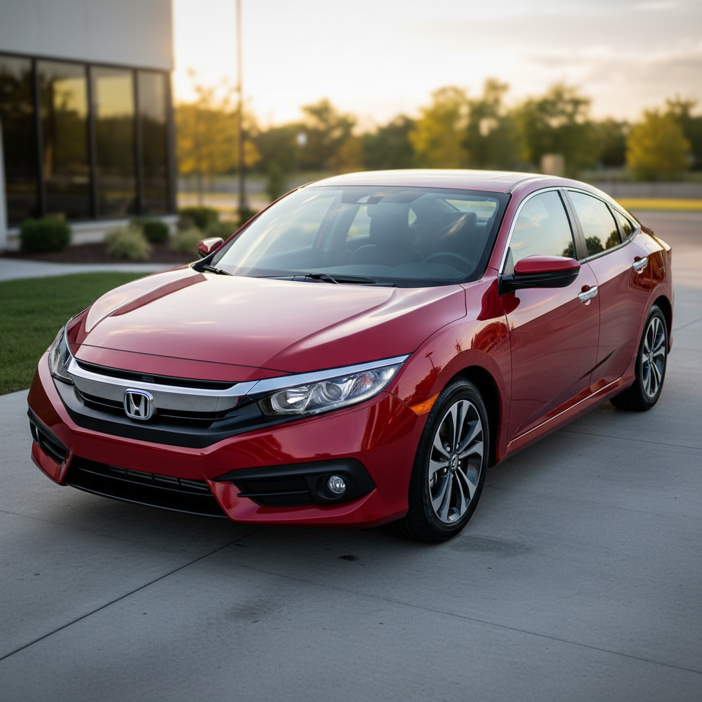 After - Red Sedan - Full Detail